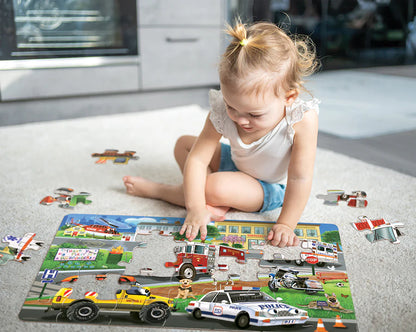 35pc. First Responders Floor Puzzle