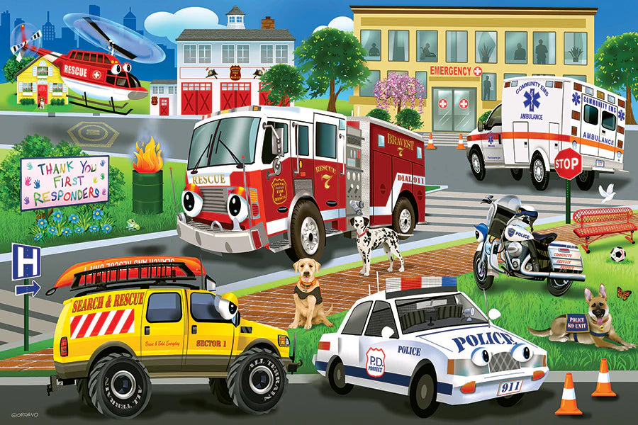 35pc. First Responders Floor Puzzle