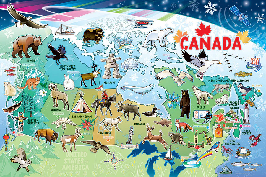 35pc. Map of Canada Floor Puzzle