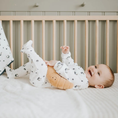 Blueberries on Off-White Ribbed Sleeper