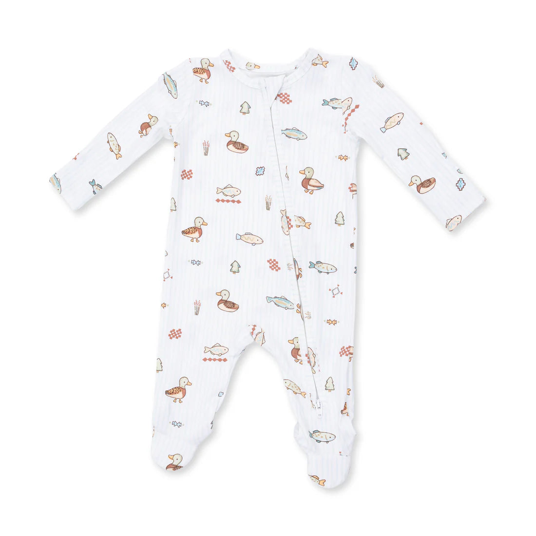 2-Way Zipper Footie- Lake Cuties