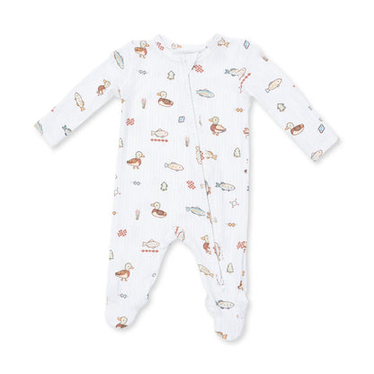 2-Way Zipper Footie- Lake Cuties