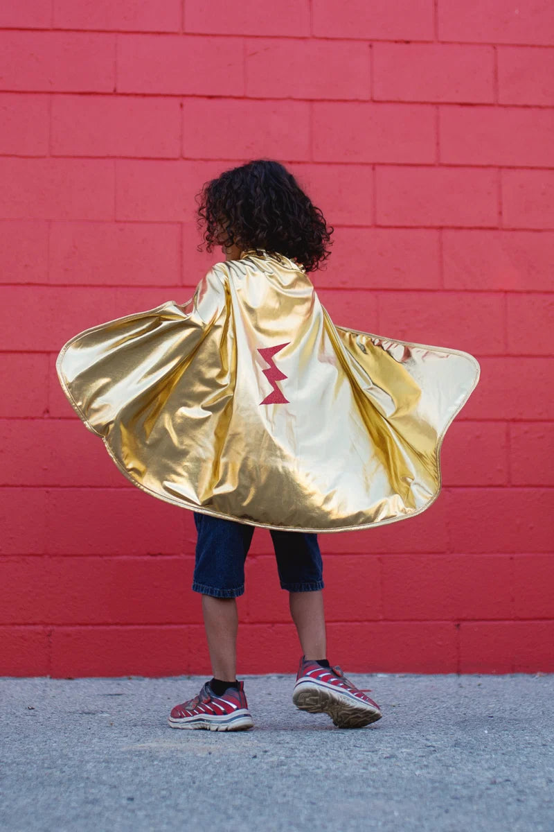 Gold & Red Reversible Wonder Cape