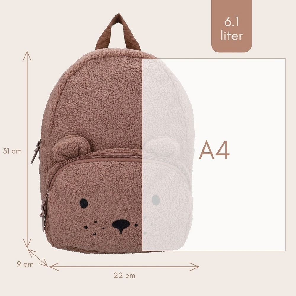 Toddler Teddy Backpack- Brown