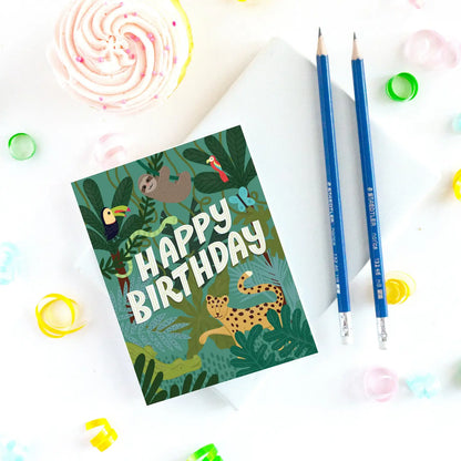 Jungle Animals Birthday Card