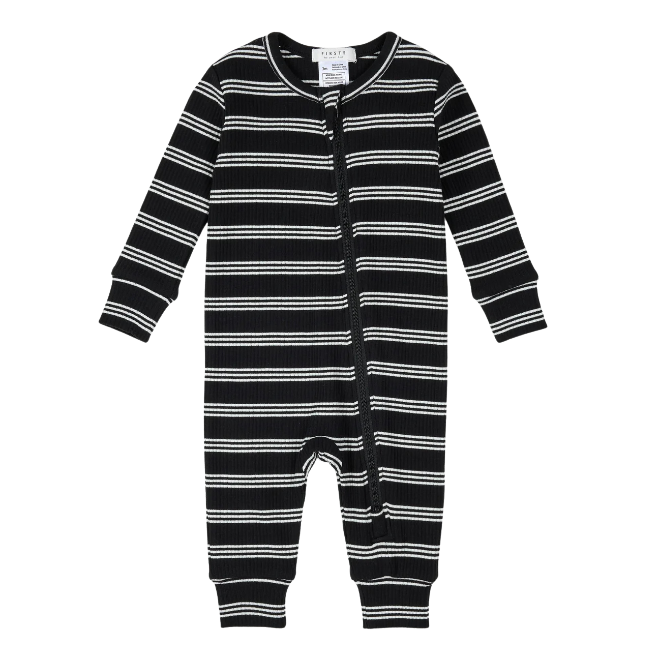 Black Striped Modal Rib Sleeper