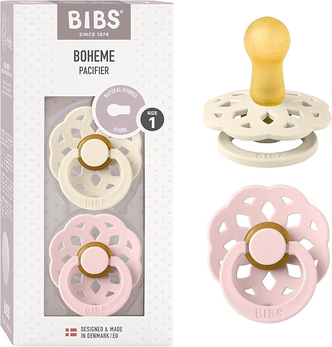 Boheme Round Pacifier 2pk.- Ivory/Blossom