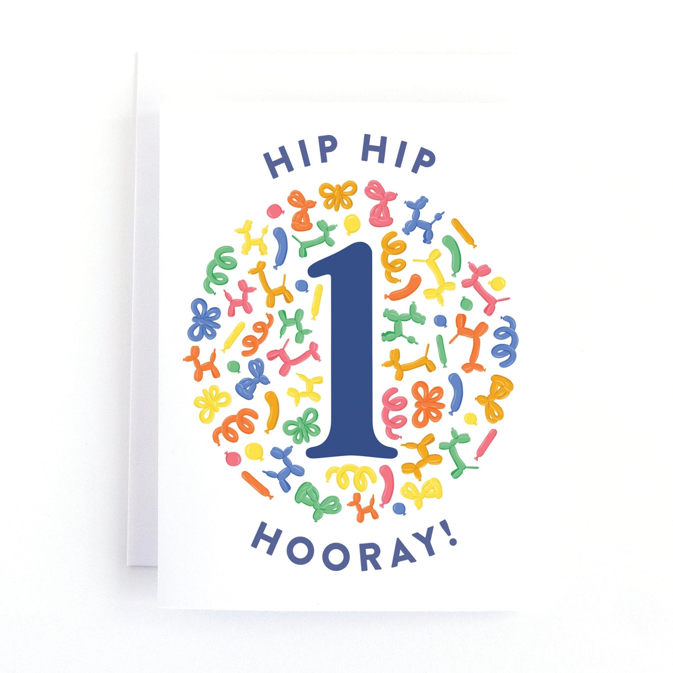 Balloon Animal First Birthday Card