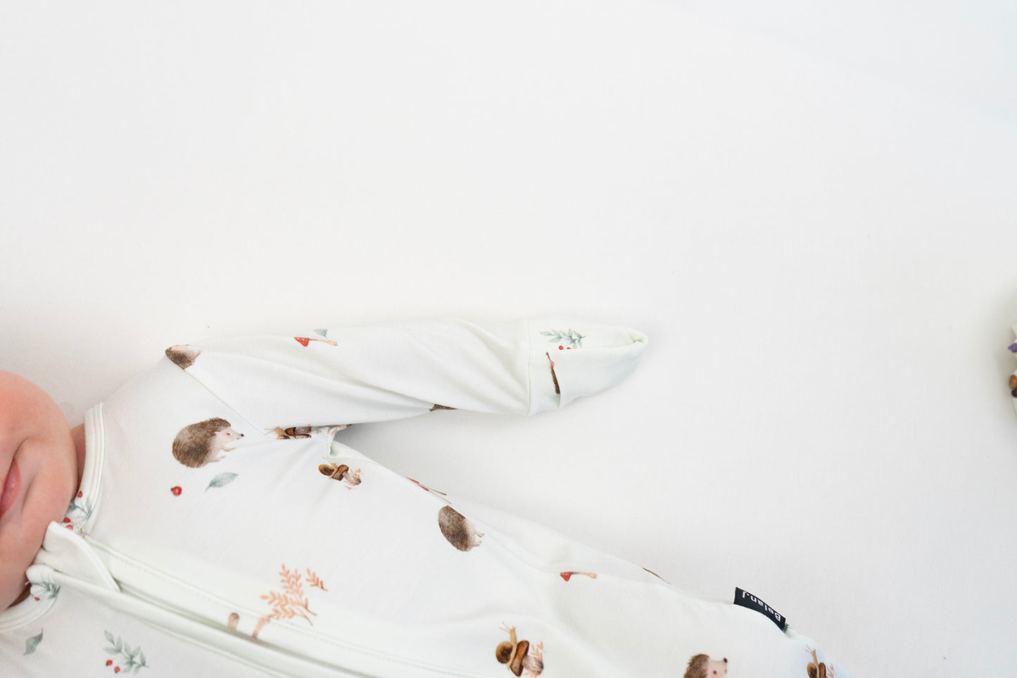 Bamboo Footed Zipper Sleeper- Hedgehogs