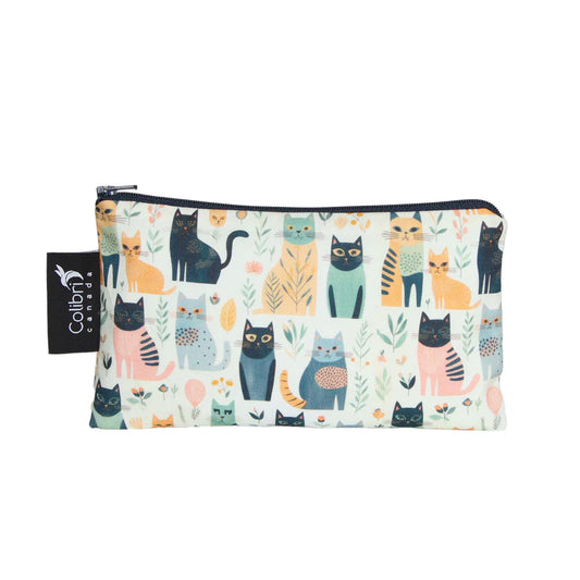 Medium Reusable Snack Bag- Cats