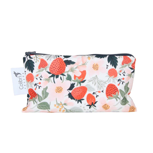 Medium Reusable Snack Bag- Strawberry Patch