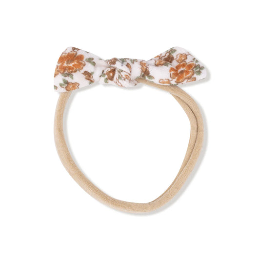 Muslin Bow Headband- Prairie Calico