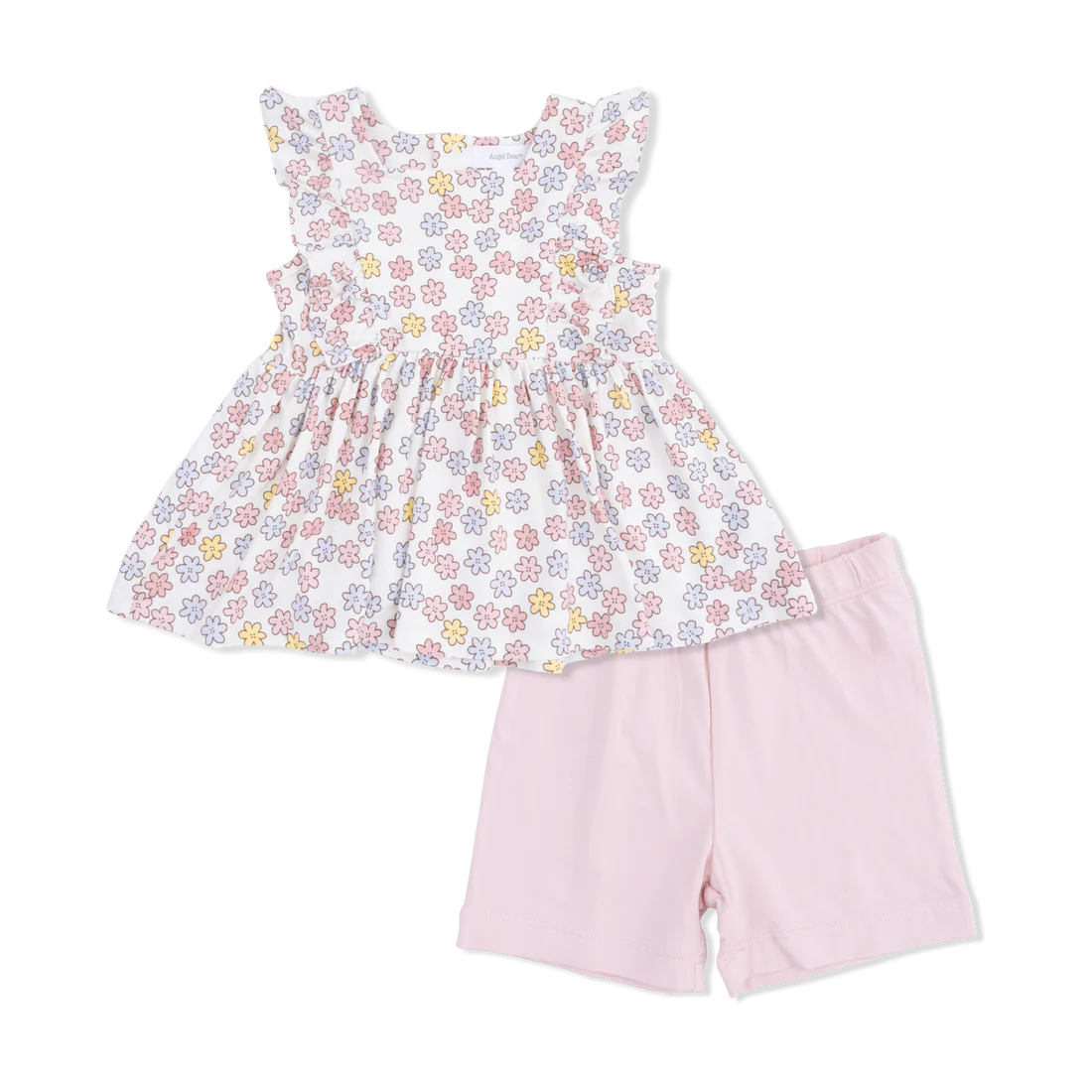 Bamboo Ruffle Tank & Bike Short Set- Sarah Floral