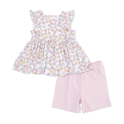 Bamboo Ruffle Tank & Bike Short Set- Sarah Floral
