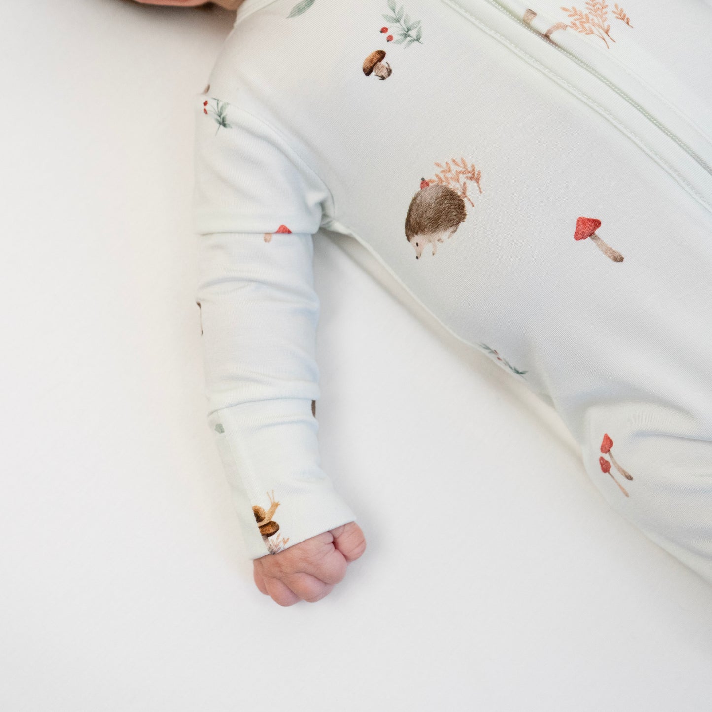 Bamboo Footed Zipper Sleeper- Hedgehogs