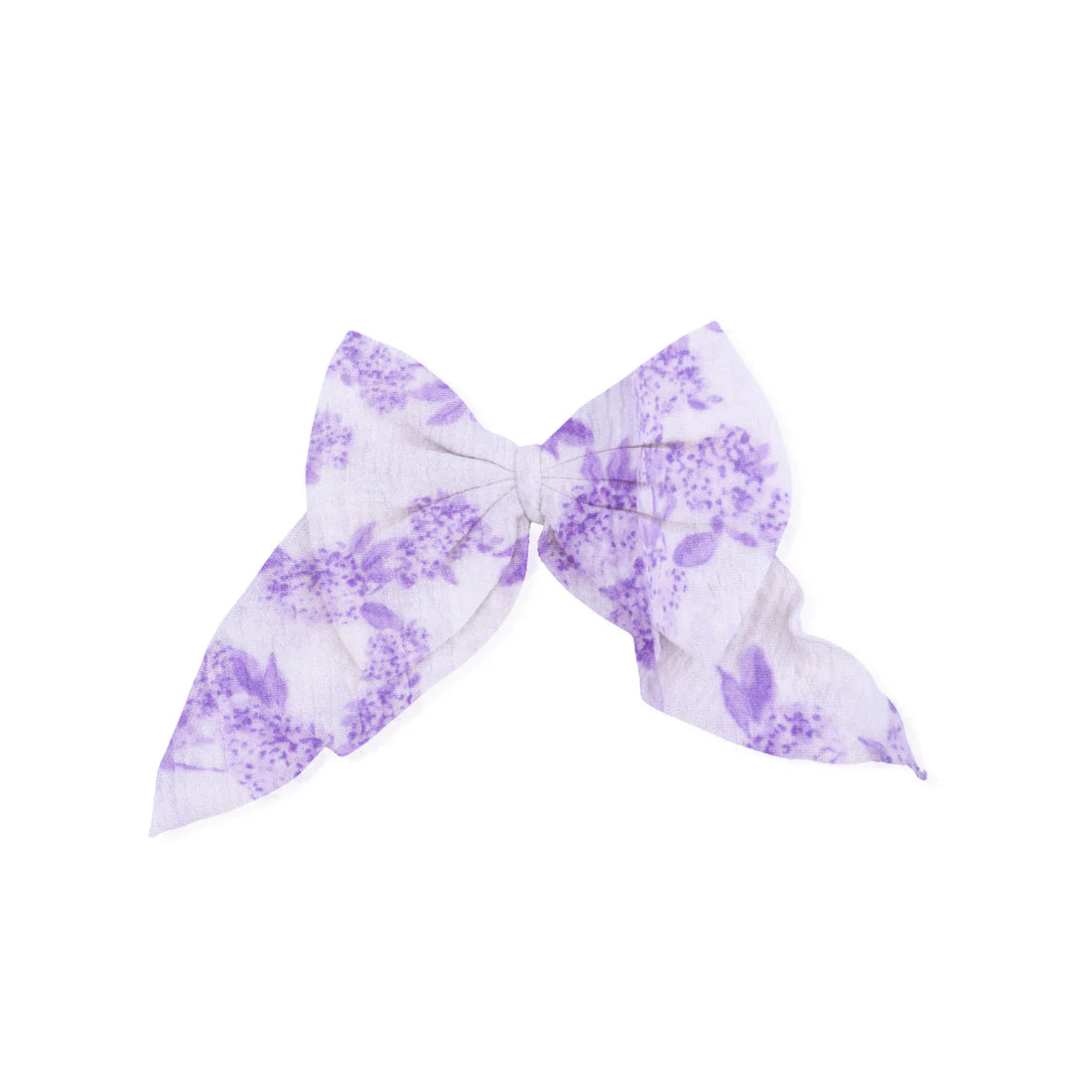 Large Muslin Bow Clip- Lilac
