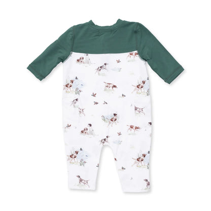 Contrast Romper- Pointer Pups and Duck Buddies