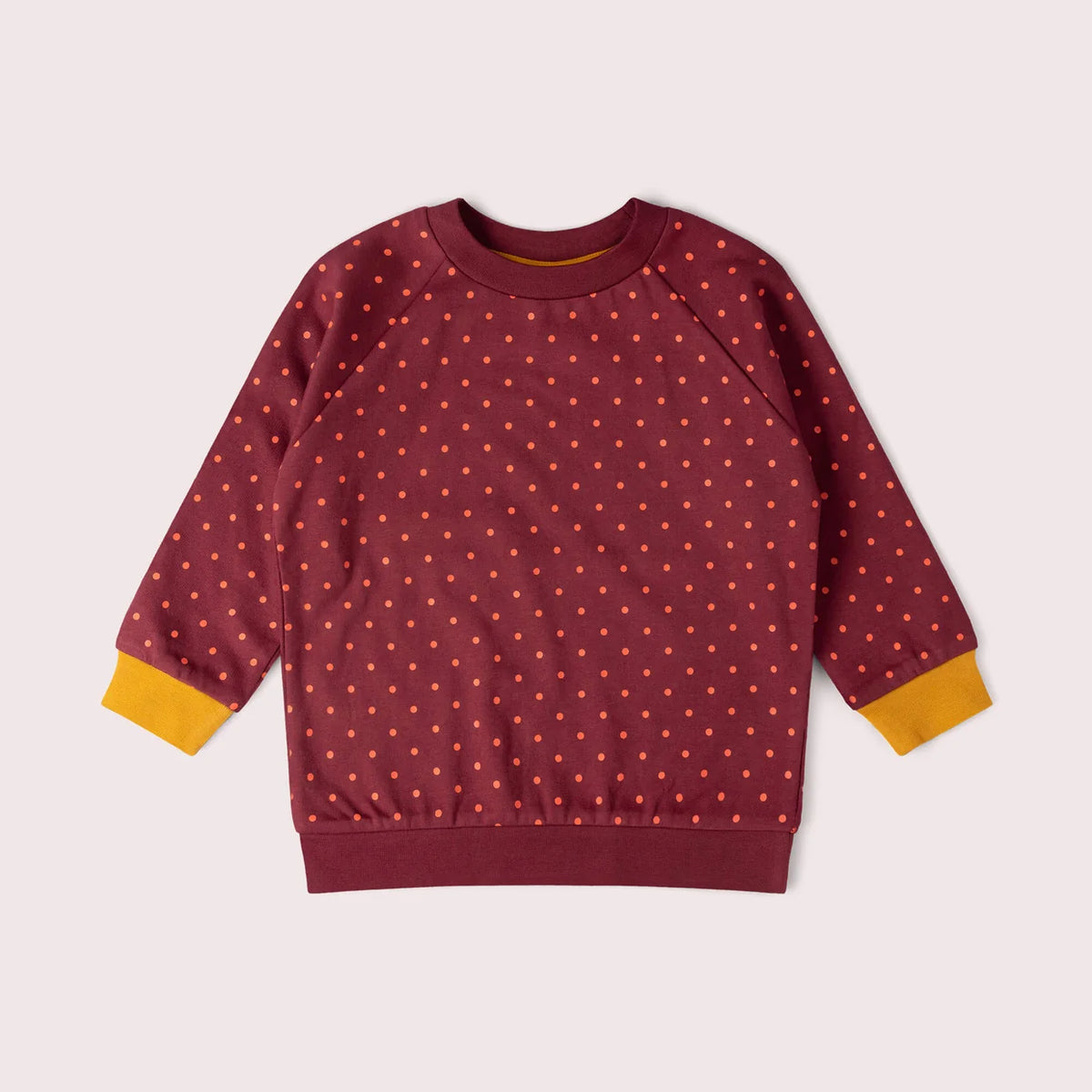 Autumn Polka Dot Organic Raglan Sweatshirt