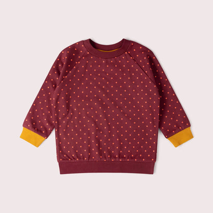 Autumn Polka Dot Organic Raglan Sweatshirt