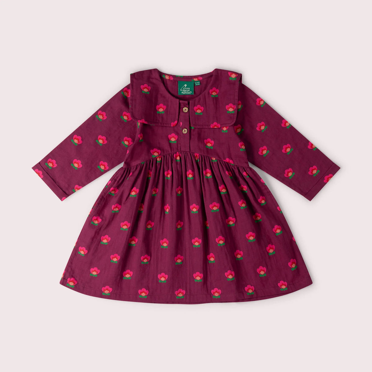 Pink Flowers Organic Sailor Dress