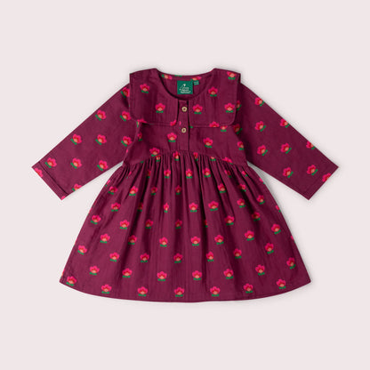 Pink Flowers Organic Sailor Dress