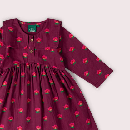 Pink Flowers Organic Sailor Dress