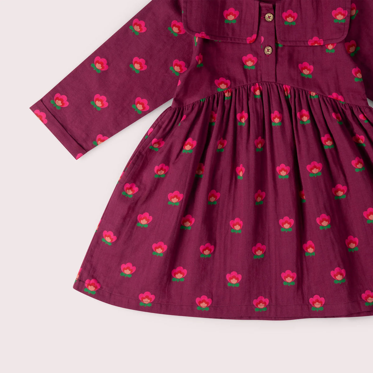 Pink Flowers Organic Sailor Dress