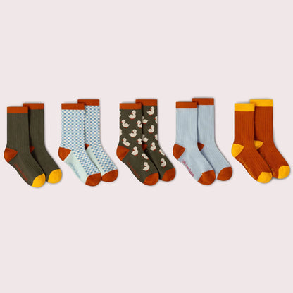 Olive Ducks Organic Socks 5pk.