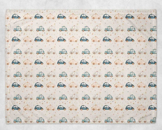 Minky Soft Blanket- Police Car