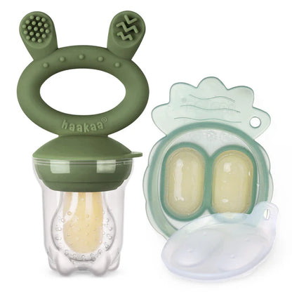 Freeze-N-Feed Silicone Feeder & Tray- Olive