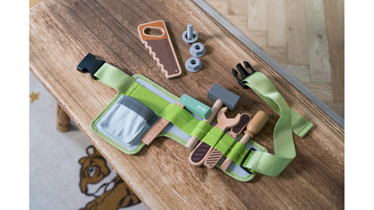 11pc. Wooden Tool Belt Set