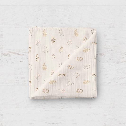 Bamboo Muslin Swaddle Blanket- Field