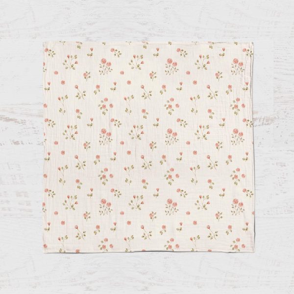 Bamboo Muslin Swaddle Blanket- Rosebud