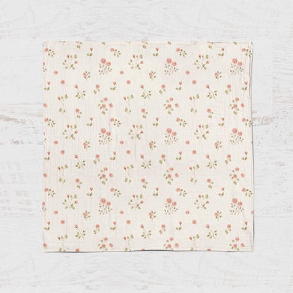 Bamboo Muslin Swaddle Blanket- Rosebud