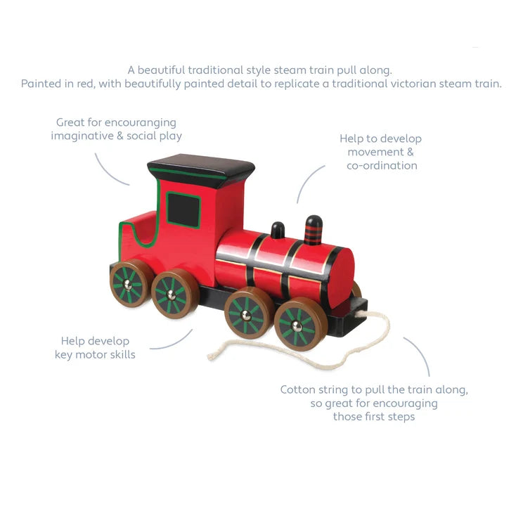 Wooden Steam Train Pull-Along