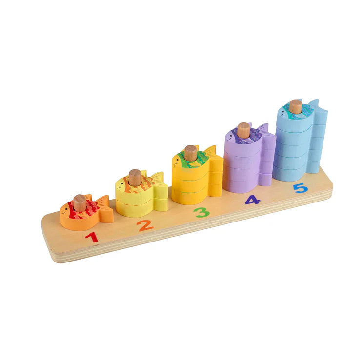 Counting Fish Wooden Game