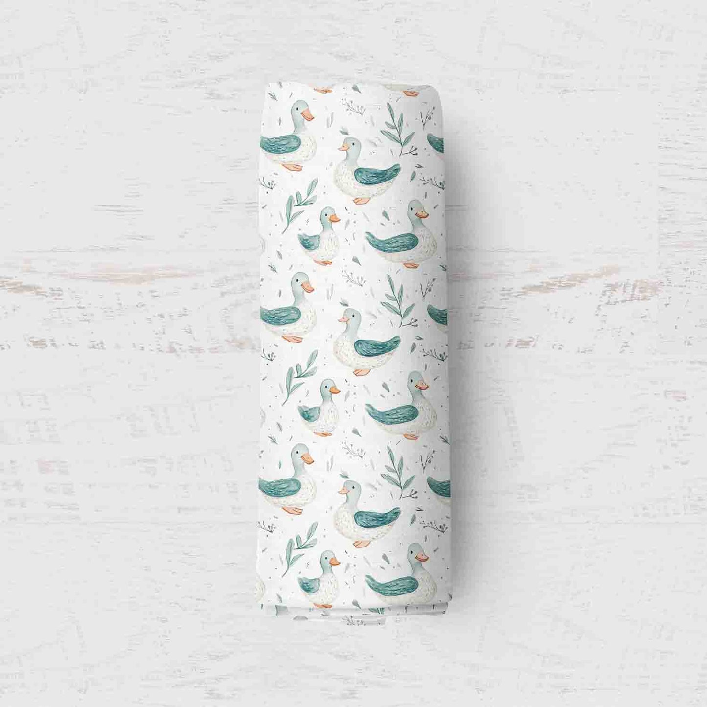 Bamboo Muslin Swaddle Blanket- Ducks