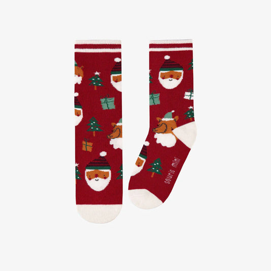 Festive Santa Socks