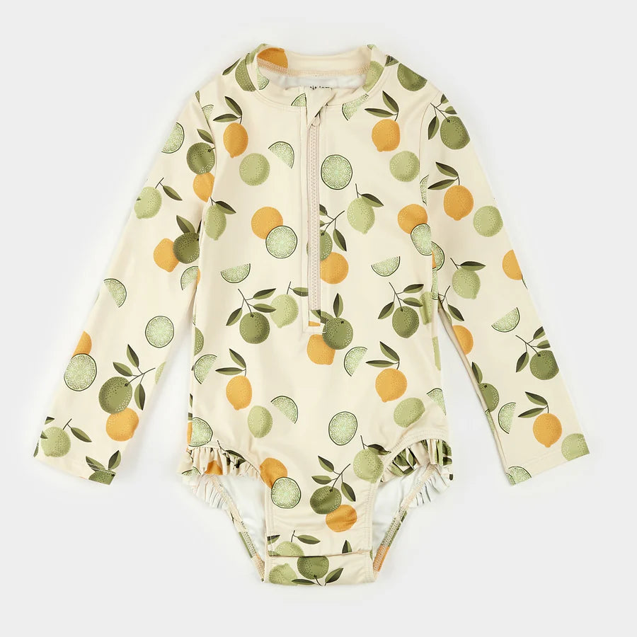 Citrus Long Sleeve 1pc. Baby Swimsuit