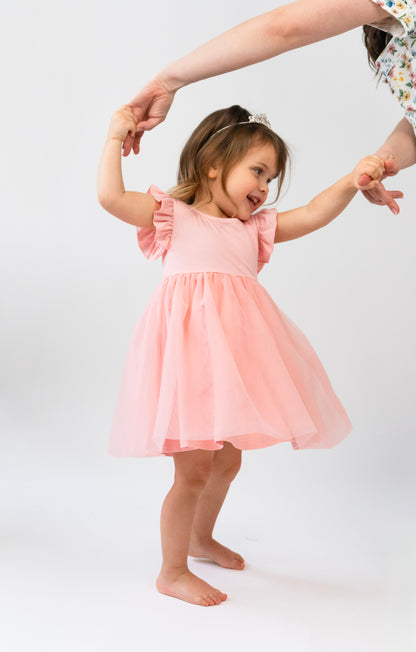Bamboo Tulle Princess Dress- Crystal Rose