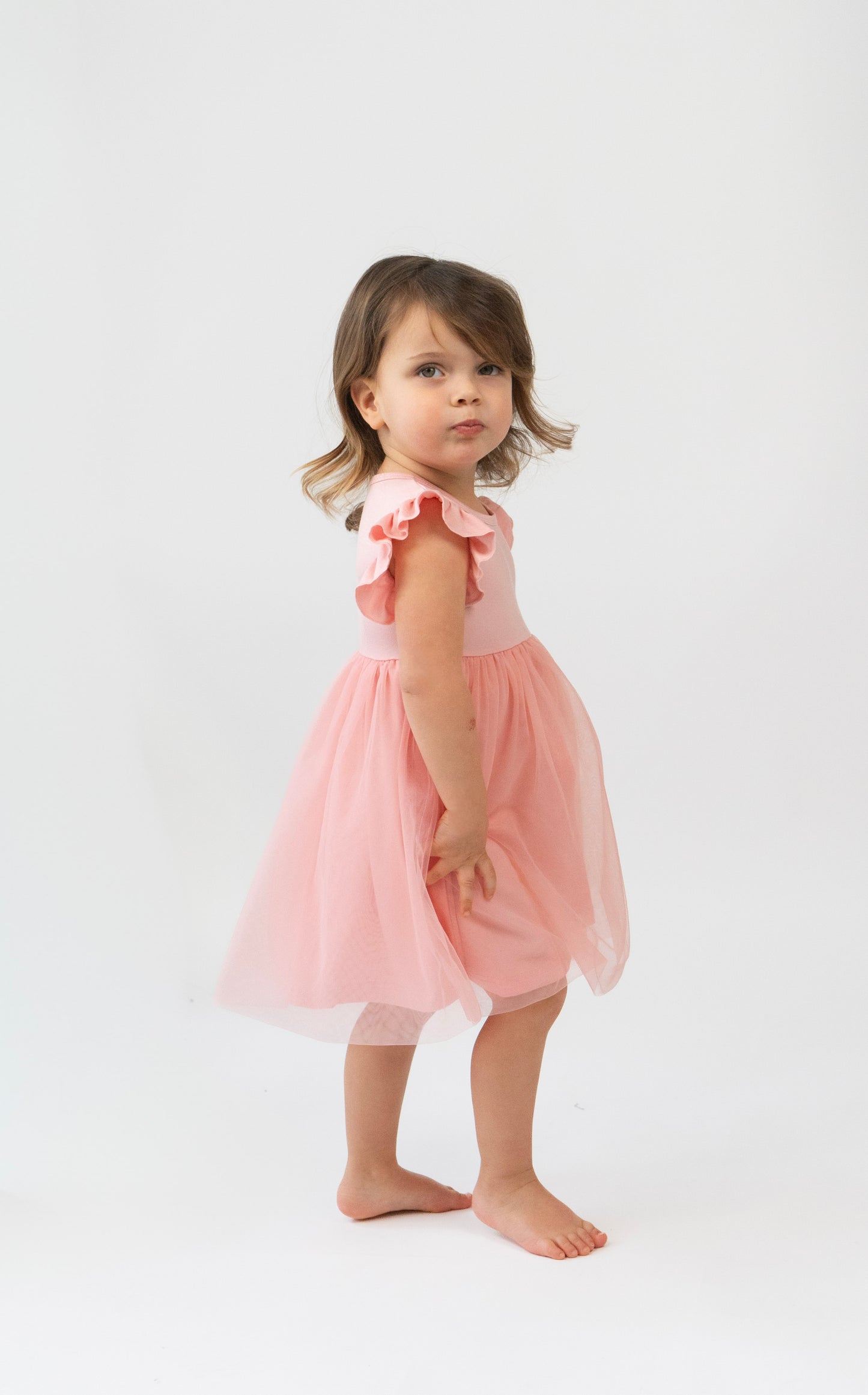 Bamboo Tulle Princess Dress- Crystal Rose