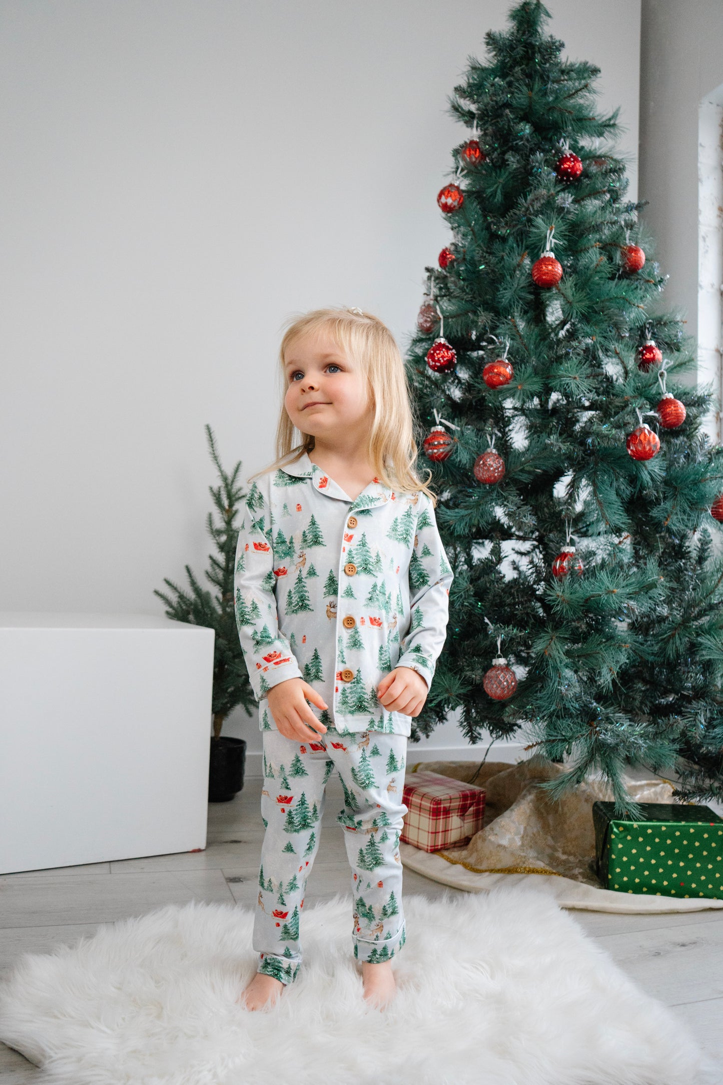 Bamboo Long Sleeve Classic PJ Set- Sleigh Ride