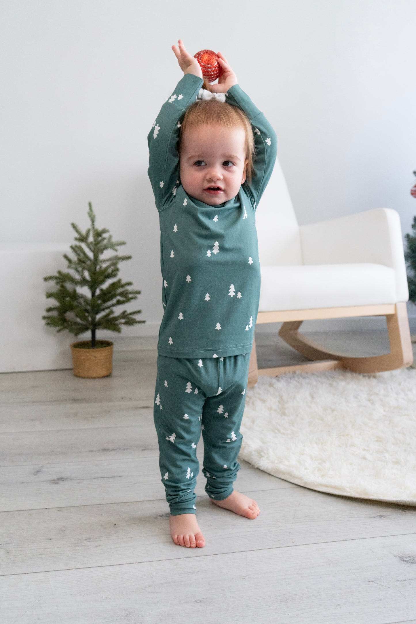 Bamboo Long Sleeve Pajama Set- Tiny Trees