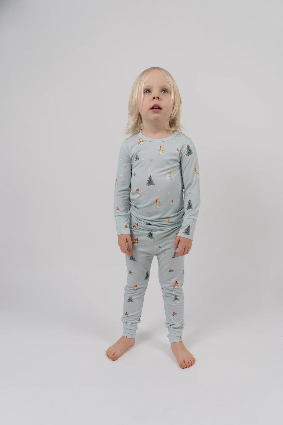 Bamboo Long Sleeve Pajama Set- Snowmen