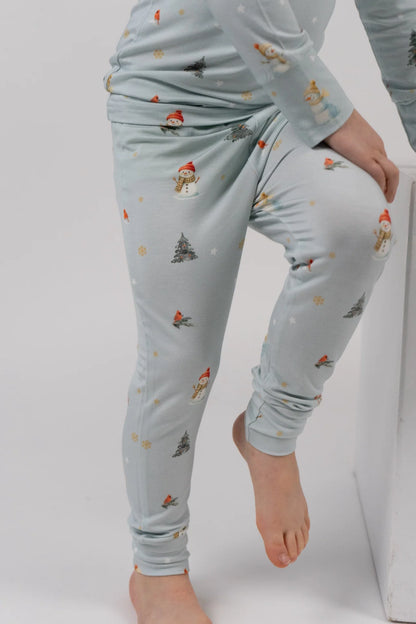Bamboo Long Sleeve Pajama Set- Snowmen
