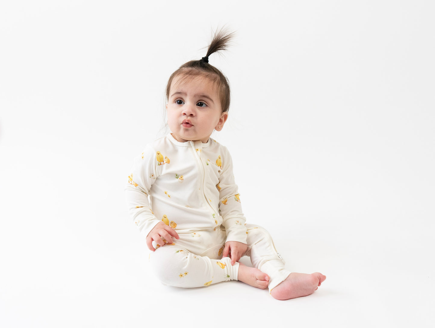 Bamboo Footless Zipper Sleeper- Chicks