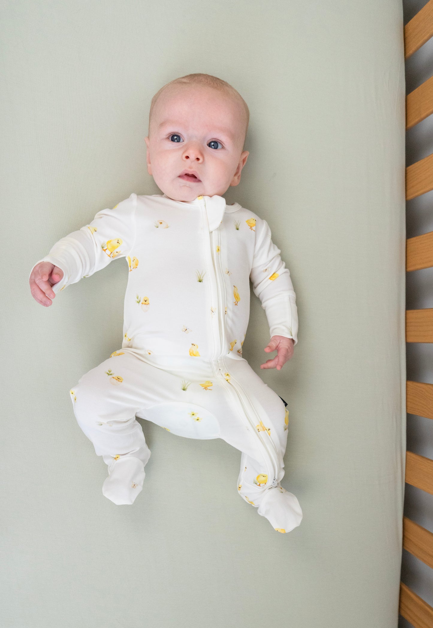 Bamboo Footed Zipper Sleeper- Chicks