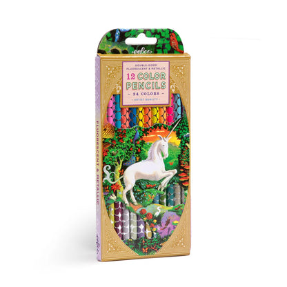 Unicorn Garden Double-Sided Pencil Crayons