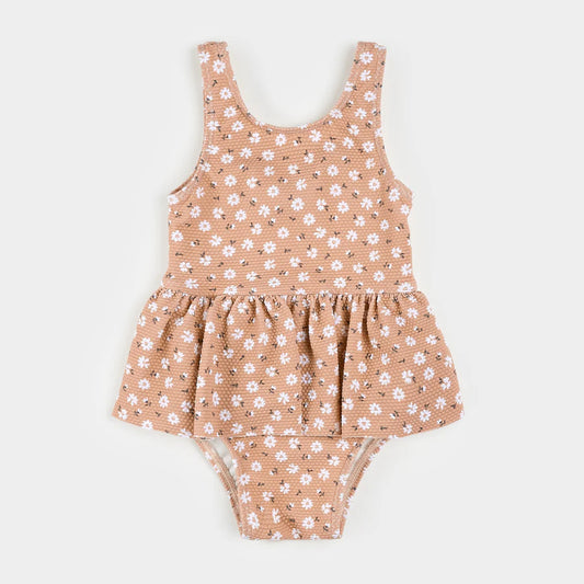 Ditsy Daisies 1pc. Peplum Kids Swimsuit