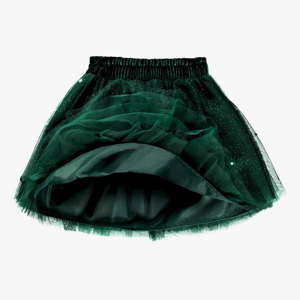 Forest Green Sparkle Tulle Skirt